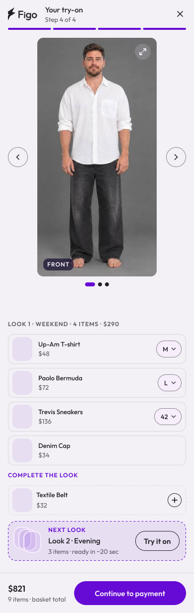 Figo try-on on mobile